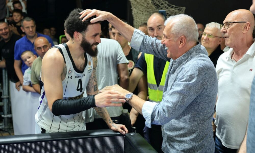 DUANE WASHINGTON Dvejn Vasington i ZELIMIR OBRADOVIC ZELJKO trener kosarkasa Partizana na utakmici Prvenstva Srbije protiv Spartaka Subotica u hali Dudova suma, Subotica 24.06.2025. godine Foto: MN PRESS Kosarka, Partizan, Prvenstvo Srbije, Spartak Subotica, Kosarkaska liga Srbije, KLS