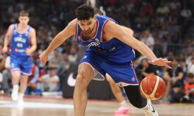 TRISTAN VUKCEVIC kosarkas reprezentacije Srbije na prijateljskoj utakmici protiv Slovenije u hali Beogradska arena, Beograd 21.08.2025. godine Foto: Ivica Veselinov / MN PRESS KOSARKA, BASKETBALL, SLOVENIJA, SRBIJA, SLOVENIA, SERBIA