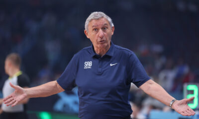 SVETISLAV PESIC trener kosarkasa reprezentacije Srbije na utakmici Evropskog Prvenstva protiv Ceske u hali Saomi Arena, Riga 01.09.2025. godine Foto: Ivica Veselinov / MN PRESS KOSARKA, BASKETBALL, SRBIJA, SERBIA, CZECH REPUBLIC, CESKA, EUROBASKET 2025, XIAOMI ARENA