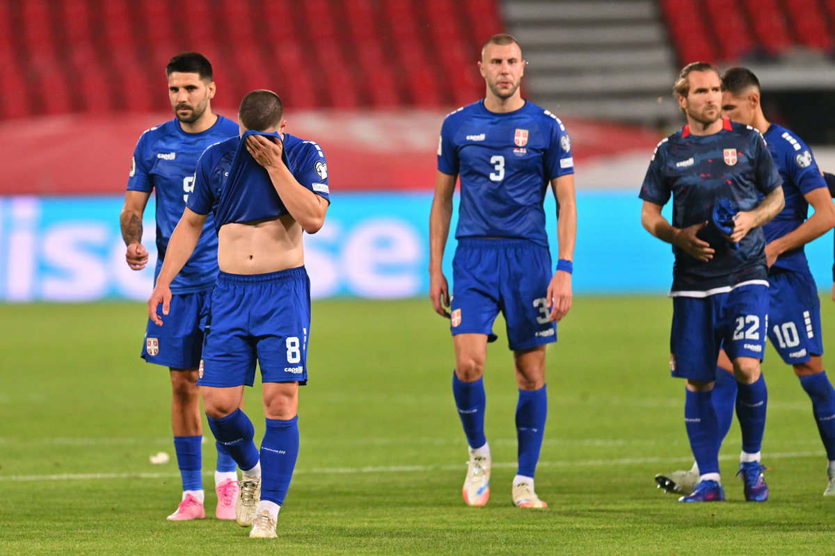 fudbaler reprezentacije Srbije na utakmici kvalifikacija za FIFA Svetsko prvenstvo protiv Engleske na stadionu Rajko Mitic, Beograd 09.09.2025. godine Foto: Marko Metlas Fudbal, Reprezentacija, Srbija, Engleska, Kvalifikacije za Svetsko prvenstvo