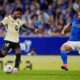 Barcelona's Marcus Rashford kicks the ball during a Spanish La Liga soccer match at the Carlos Tartiere stadium in Oviedo, Spain, Thursday, Sept. 25, 2025. (AP Photo/Jose Breton)