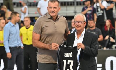 Sportski direktor Partizana na utakmici Open air turnira protiv PAOK Solun na stadionu Tasmajdan, Beograd 12.09.2025. godine Foto: Marko Metlas Kosarka, Partizan, Open air turnir, PAOK Solun
