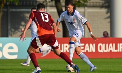 fudbaler reprezentacije Srbije na utakmici kvalifikacija za FIFA Svetsko prvenstvo protiv Letonije na stadionu Daugava, Riga 06.09.2025. godine Foto: Marko Metlas Fudbal, Reprezentacija, Srbija, Letonija, Kvalifikacije za Svetsko prvenstvo