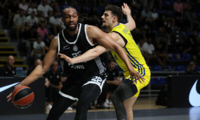 kosarkas Partizana na utakmici Open air turnira protiv Makabija Tel Aviv u hali Aleksandar Nikolic Pionir, Beograd 13.09.2025. godine Foto: MN PRESS Kosarka, Partizan, Open air turnir, Makabi Tel Aviv