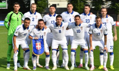 fudbaler reprezentacije Srbije na utakmici kvalifikacija za FIFA Svetsko prvenstvo protiv Letonije na stadionu Daugava, Riga 06.09.2025. godine Foto: Marko Metlas Fudbal, Reprezentacija, Srbija, Letonija, Kvalifikacije za Svetsko prvenstvo