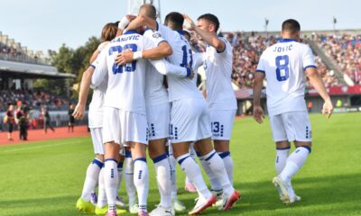 fudbaleri reprezentacije Srbije na utakmici kvalifikacija za FIFA Svetsko prvenstvo protiv Letonije na stadionu Daugava, Riga 06.09.2025. godine Foto: Marko Metlas Fudbal, Reprezentacija, Srbija, Letonija, Kvalifikacije za Svetsko prvenstvo