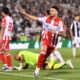 fudbaler Crvene zvezde na utakmici Superlige Prvenstva Srbije protiv Partizana na stadionu Partizana, Beograd, 20.09.2025. godine Foto: MN PRESS Fudbal, Crvena zvezda, Superliga Prvenstvo Srbije, Partizan