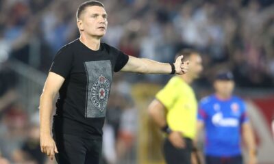 fudbaler Crvene zvezde na utakmici Superlige Prvenstva Srbije protiv Partizana na stadionu Partizana, Beograd, 20.09.2025. godine Foto: MN PRESS Fudbal, Crvena zvezda, Superliga Prvenstvo Srbije, Partizan