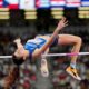 Serbia's Angelina Topic competes in the women's high jump qualification at the World Athletics Championships in Tokyo, Thursday, Sept. 18, 2025. (AP Photo/David J. Phillip)