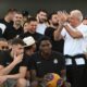 KK PARTIZAN, promocija novog Nike dresa, ispod Avalskog tornja. MARIO NAKIC, SHAKE MILTON Sejk Milton, ZELJKO OBRADOVIC Avala, 28.08.2025. foto: Nebojsa Parausic Kosarka, KK Partizan