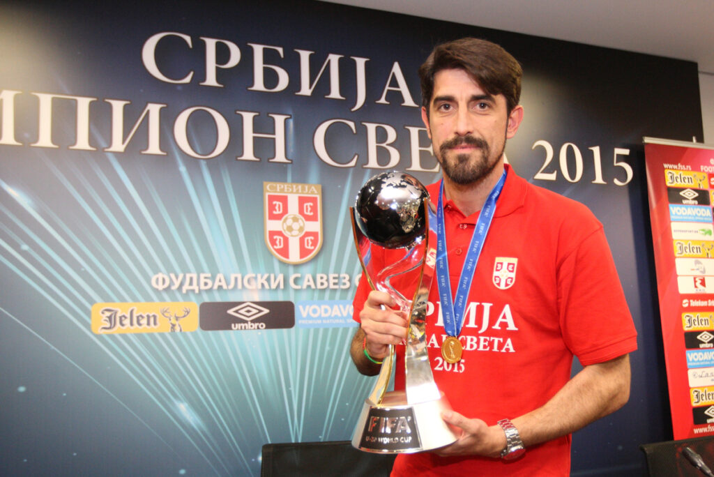 VELJKO PAUNOVIC selektor i trener fudbalera U20 reprezentacije Srbije prvaci Svetsko prvenstvo u Novom Zelandu u Sportskom centru FSS, Stara Pazova 22.06.2015. godine Foto: Marko Metlas Fudbal, U20 reprezentacija Srbije