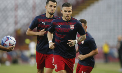 ERHAN MASOVIC i MIHAILO RISTIC fudbaleri Srbije na utakmici UEFA Lige Nacija protiv Slovenije na stadionu Rajko Mitic, Beograd 05.06.2021. godine Foto: Ivica Veselinov / MN PRESS FUDBAL, FOOTBALL, UEFA NATIONS LEAGUE, LIGA NACIJA, SRBIJE, SERBIA, SLOVENIA, SLOVENIJA