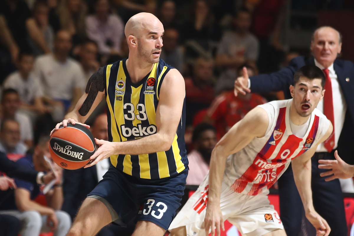 NICK CALATHES Nik Kalates kosarkas Fenerbahcea na utakmici Evrolige protiv Crvene Zvezde u hali Aleksandar Nikolic, Beograd 13.04.2023. Foto: Ivica Veselinov / MN PRESS KOSARKA, BASKETBALL, EVROLIGA, EUROLEAGUE, CRVENA ZVEZDA, FENERBAHCE ISTANBUL