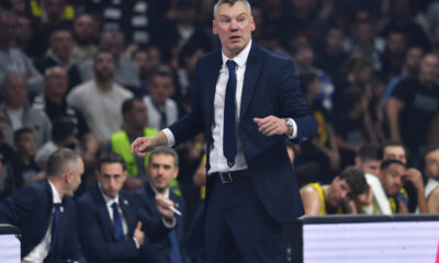 SARUNAS JASIKEVICIUS trener kosarkasa Fenerbahcea Istanbul na utakmici Evrolige protiv Partizana u hali Beogradska arena, Beograd 27.12.2024. godine Foto: Marko Metlas Kosarka, Partizan, Evroliga, Fenerbahce Istanbul