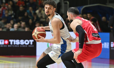 UROS TRIFUNOVIC kosarkas reprezentacije Srbije na utakmici kvalifikacija za FIBA Evropsko prvenstvo 2025 protiv Gruzije u hali Aleksandar Nikolic Pionir, Beograd 24.02.2025. godine Foto: Marko Metlas Kosarka, Srbija, Kvalifikacije za Evropsko prvenstvo 2025, Gruzija