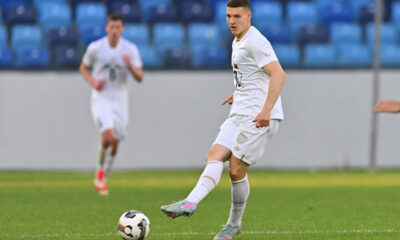 MILOS LUKOVIC fudbaler reprezentacije Srbije U21 na prijateljskoj utakmici protiv Grcke U21 na stadionu Lagator, Loznica 04.06.2025 Foto: Marko Metlas Fudbal, Srbija U21, Grcka U21, Prijateljska utakmica