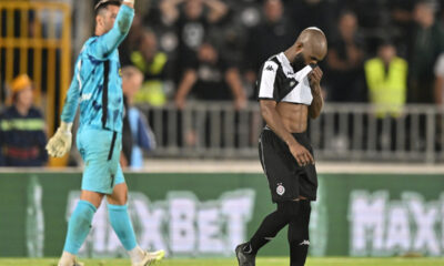 ALDO KALULU, fudbaler Partizana, na utakmici UEFA Lige Evrope protiv AEKa iz Larnake, na stadionu JNA. Beograd, 17.07.2025. foto: Mladjan Ivanovic Fudbal, Partizan, AEK Larnaca