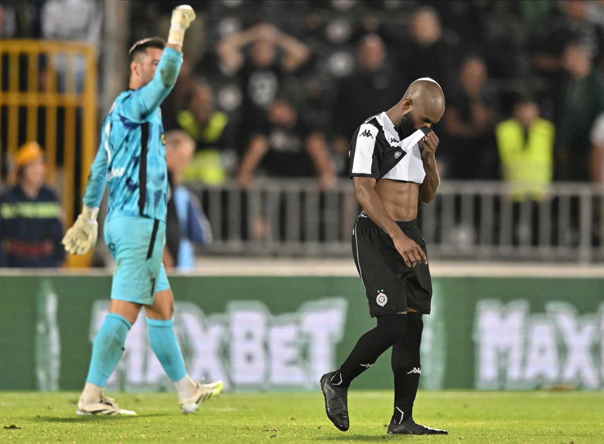 ALDO KALULU, fudbaler Partizana, na utakmici UEFA Lige Evrope protiv AEKa iz Larnake, na stadionu JNA. Beograd, 17.07.2025. foto: Mladjan Ivanovic Fudbal, Partizan, AEK Larnaca