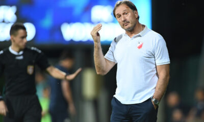 MIROSLAV TANJGA, trener fudbalera Vojvodine, na prvenstvenoj utakmici protiv OFK Beograda, na stadionu SC FSS. Stara Pazova, 09.08.2025. foto: Nebojsa Parausic Fudbal, OFK Beograd, Vojvodina