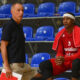 MILAN TOMIC direktor i ISAIAH CANAAN Ajzeja Kejnan trening kosarkasa Crvene zvezde u hali Aleksandar Nikolic Pionir, Beograd 27.08.2025. godine Foto: Marko Metlas Kosarka, Crvena zvezda