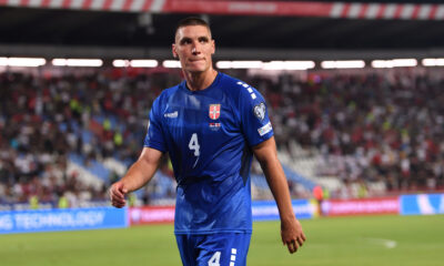 NIKOLA MILENKOVIC fudbaler reprezentacije Srbije na utakmici kvalifikacija za FIFA Svetsko prvenstvo protiv Engleske na stadionu Rajko Mitic, Beograd 09.09.2025. godine Foto: Marko Metlas Fudbal, Reprezentacija, Srbija, Engleska, Kvalifikacije za Svetsko prvenstvo