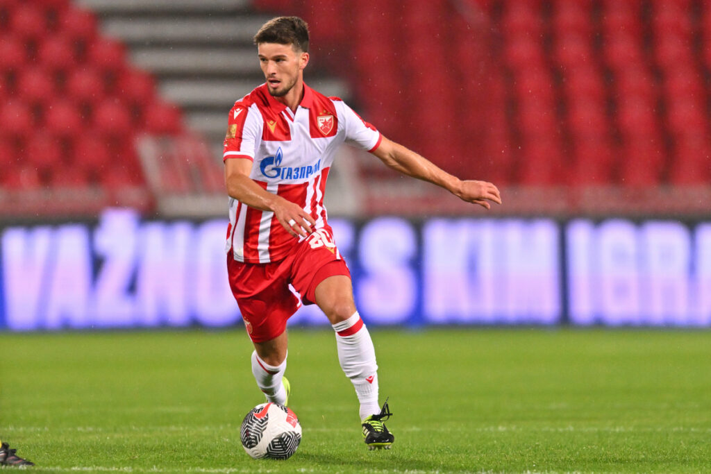 TOMAS HANDEL fudbaler Crvene zvezde na utakmici Superlige Prvenstva Srbije protiv Radnickog Kragujevac na stadionu Rajka Mitica, Beograd, 28.09.2025. godine Foto: Marko Metlas Fudbal, Crvena zvezda, Superliga Prvenstvo Srbije, Radnicki Kragujevac