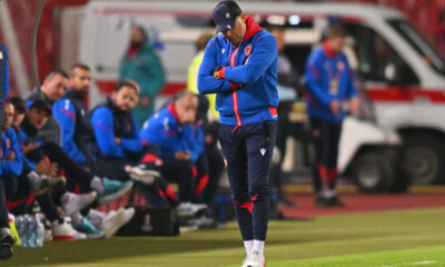 VLADAN MILOJEVIC trener fudbalera Crvene zvezde na utakmici Superlige Prvenstva Srbije protiv Radnickog Kragujevac na stadionu Rajka Mitica, Beograd, 28.09.2025. godine Foto: Marko Metlas Fudbal, Crvena zvezda, Superliga Prvenstvo Srbije, Radnicki Kragujevac
