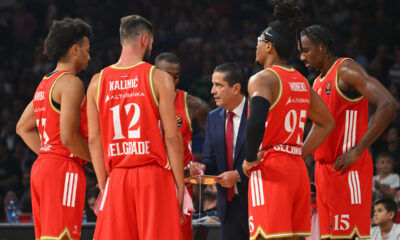 IOANNIS SFAIROPOULOS Janis Sferopulos trener kosarkasa Crvene zvezde na utakmici Evrolige protiv Armani Olimpija Milano u hali Beogradska arena, Beograd 30.09.2025. godine Foto: Marko Metlas Kosarka, Crvena zvezda, Evroliga, Armani Olimpija Milano