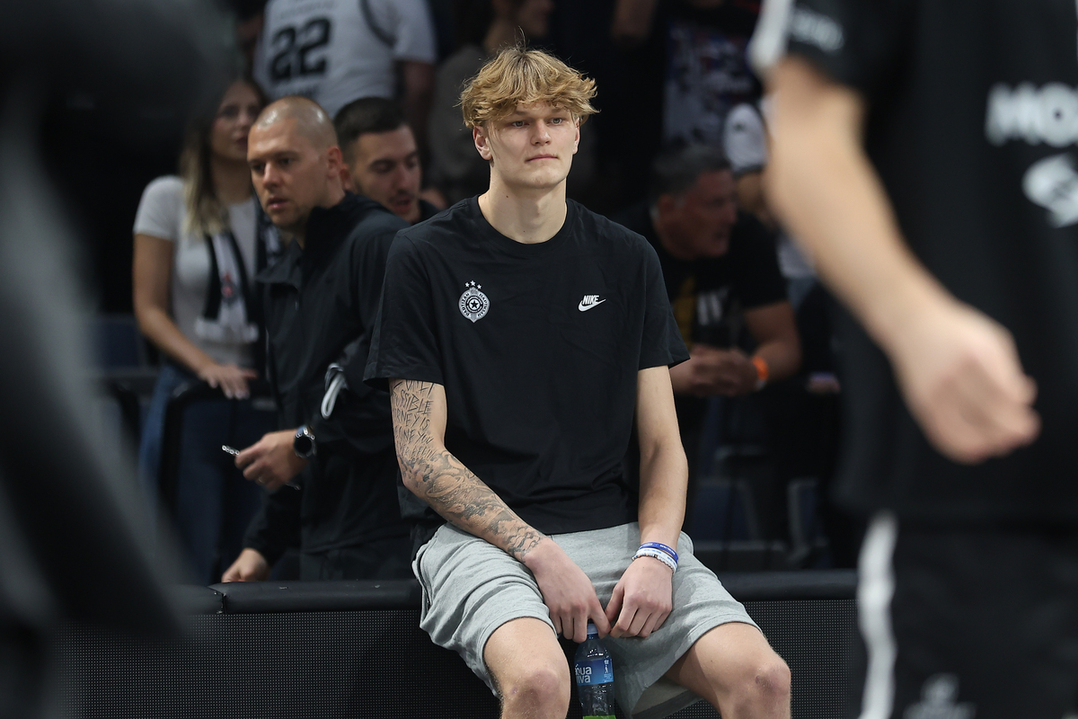 MIIKKA MUURINEN Mika Murinen kosarkas Partizana na utakmici Evrolige protiv Armanija u hali Beogradska Arena, Beograd 02.10.2025. godine Foto: Ivica Veselinov / MN PRESS KOSARKA, BASKETBALL, EVROLIGA, EUROLEAGUE, PARTIZAN, ARMANI MILANO