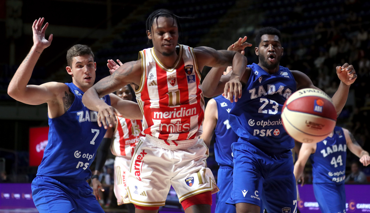 JAYDEN LUIS MARTINEZ Dzejden, kosarkas Zadra, na utakmici Aba Lige protiv Crvene zvezde, u hali Aleksandar Nikolic. Beograd, 06.10.2025. foto: MN Press / vm Kosarka, ABA Liga, Crvena zvezda, Zadar