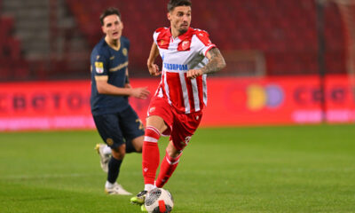 RADE KRUNIC fudbaler Crvene zvezde na utakmici Superlige Prvenstva Srbije protiv IMT na stadionu Rajka Mitica, Beograd, 19.10.2025. godine Foto: Marko Metlas Fudbal, Crvena zvezda, Superliga Prvenstvo Srbije, IMT