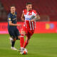 RADE KRUNIC fudbaler Crvene zvezde na utakmici Superlige Prvenstva Srbije protiv IMT na stadionu Rajka Mitica, Beograd, 19.10.2025. godine Foto: Marko Metlas Fudbal, Crvena zvezda, Superliga Prvenstvo Srbije, IMT