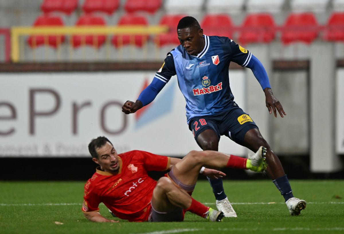 HONI JOHN MARY UZUEGBUNAM, fudbaler Vojvodine, na prvenstvenoj utakmici protiv Napretka, na stadionu Mladosti. Krusevac, 24.10.2025. foto: Mladjan Ivanovic / MN Press Photo Fudbal, Napredak, Vojvodina
