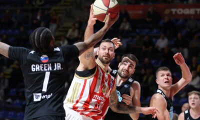 kosarkas Crvene Zvezde na utakmici ABA lige protiv Ilirije u hali Aleksandar Nikolic, Beograd 20.10.2025. godine Foto: Ivica Veselinov / MN PRESS KOSARKA, BASKETBALL, ABA LIGA, ABA LEAGUE, CRVENA ZVEZDA, ILIRIJA, JADRANSKA LIGA, ADRIATIC LEAGUE