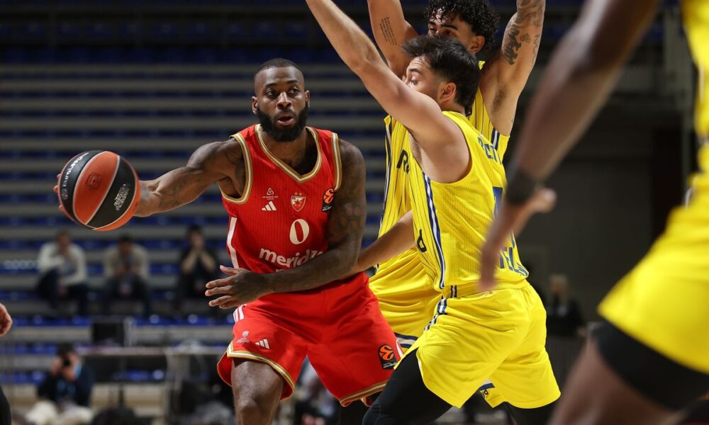 kosarkas Crvene Zvezde na utakmici Evrolige protiv Makabija u hali Aleksandar Nikolic, Beograd 30.10.2025. godine Foto: Ivica Veselinov / MN PRESS KOSARKA, BASKETBALL, EVROLIGA, EUROLEAGUE, CRVENA ZVEZDA, MACCABI TEL AVIV, MAKABI