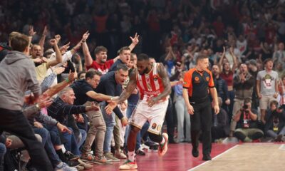 kosarkas Crvene Zvezde na utakmici Evrolige protiv Baskonije u hali Beogradska Arena, Beograd 23.10.2025. godine Foto: Ivica Veselinov / MN PRESS KOSARKA, BASKETBALL, EVROLIGA, EUROLEAGUE, CRVENA ZVEZDA, BASKONIA, BASKONIJA