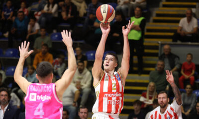 kosarkas Crvene Zvezde na utakmici ABA lige protiv Mega Superbet u hali Beogradska Arena, Beograd 20.10.2025. godine Foto: Ivica Veselinov / MN PRESS KOSARKA, BASKETBALL, ABA LIGA, ABA LEAGUE, CRVENA ZVEZDA, MEGA SUPERBET, JADRANSKA LIGA, ADRIATIC LEAGUE