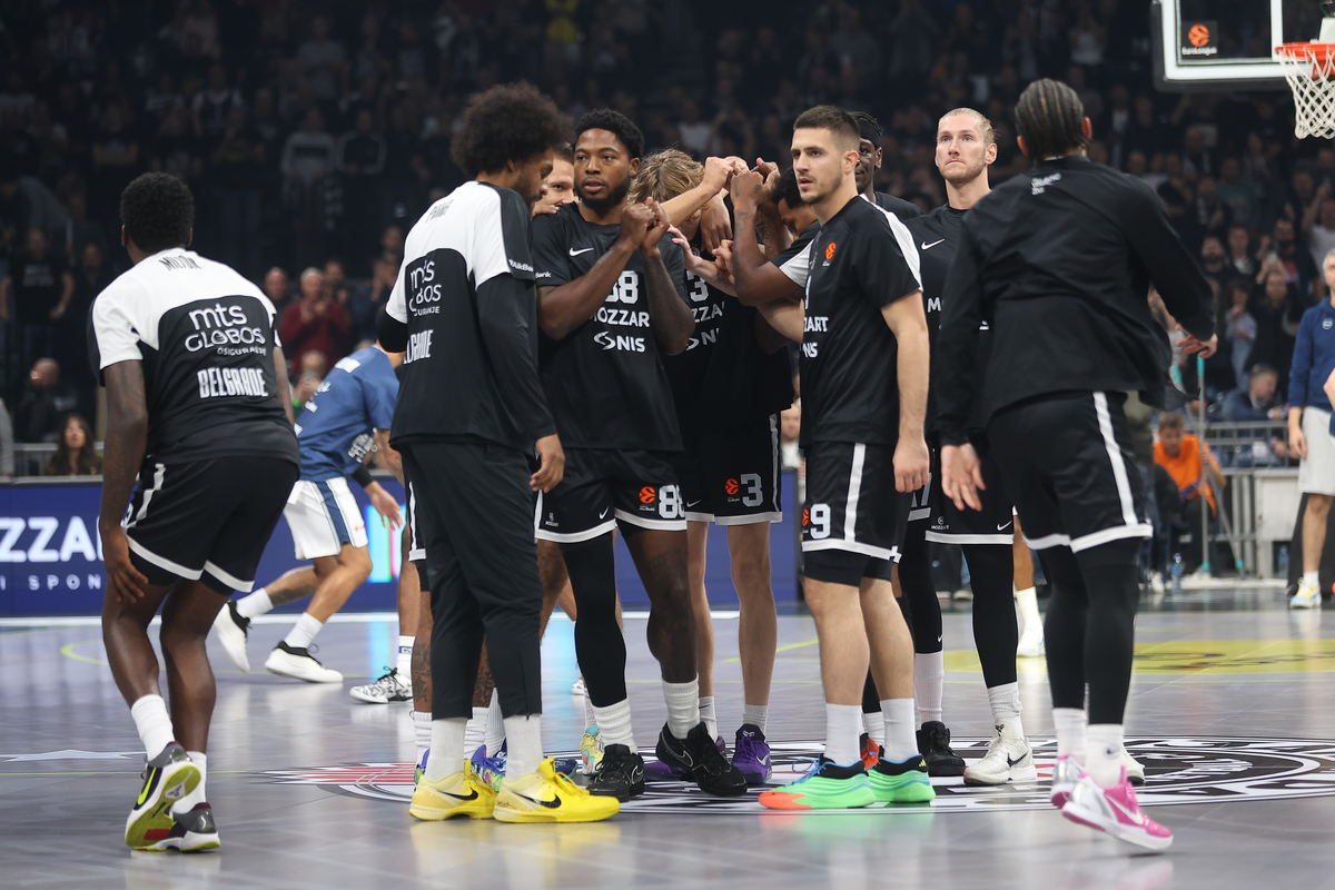 kosarkas Partizana na utakmici Evrolige protiv Efesa u hali Beogradska Arenaax, Beograd 09.10.2025. godine Foto: Ivica Veselinov / MN PRESS KOSARKA, BASKETBALL, EVROLIGA, EUROLEAGUE, PARTIZAN, EFES