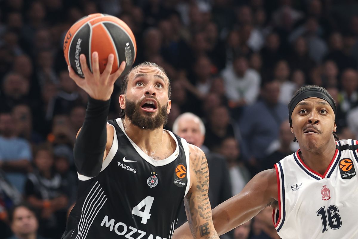 kosarkas Partizana na utakmici Evrolige protiv Armanija u hali Beogradska Arena, Beograd 02.10.2025. godine Foto: Ivica Veselinov / MN PRESS KOSARKA, BASKETBALL, EVROLIGA, EUROLEAGUE, PARTIZAN, ARMANI MILANO