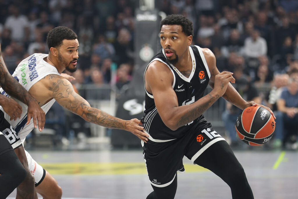 kosarkas Partizana na utakmici Evrolige protiv Efesa u hali Beogradska Arena, Beograd 09.10.2025. godine Foto: Ivica Veselinov / MN PRESS KOSARKA, BASKETBALL, EVROLIGA, EUROLEAGUE, PARTIZAN, EFES