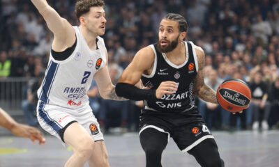 kosarkas Partizana na utakmici Evrolige protiv Efesa u hali Beogradska Arena, Beograd 09.10.2025. godine Foto: Ivica Veselinov / MN PRESS KOSARKA, BASKETBALL, EVROLIGA, EUROLEAGUE, PARTIZAN, EFES
