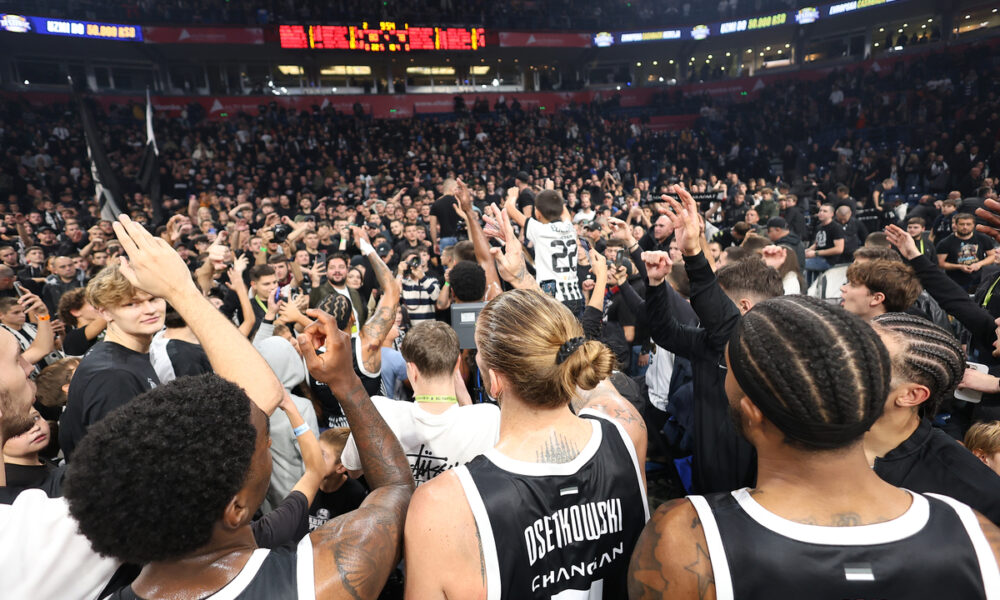 kosarkas Partizana na utakmici Evrolige protiv Armanija u hali Beogradska Arena, Beograd 02.10.2025. godine Foto: Ivica Veselinov / MN PRESS KOSARKA, BASKETBALL, EVROLIGA, EUROLEAGUE, PARTIZAN, ARMANI MILANO