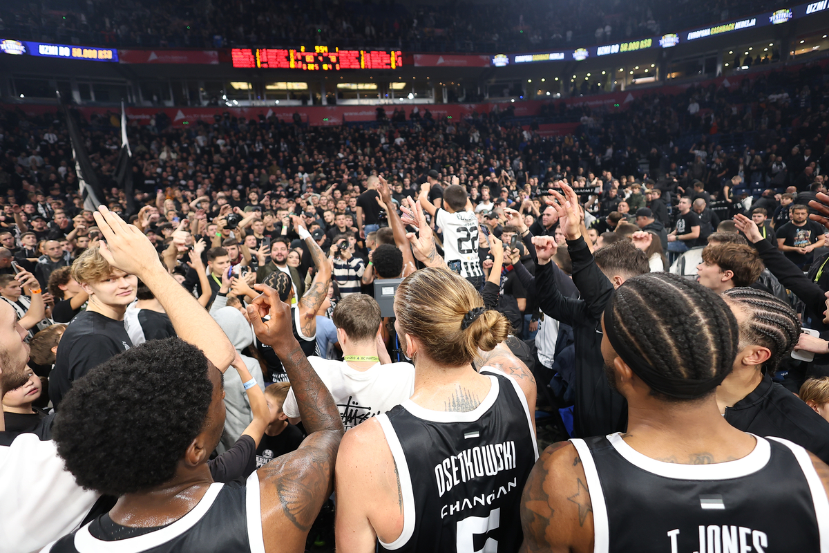 kosarkas Partizana na utakmici Evrolige protiv Armanija u hali Beogradska Arena, Beograd 02.10.2025. godine Foto: Ivica Veselinov / MN PRESS KOSARKA, BASKETBALL, EVROLIGA, EUROLEAGUE, PARTIZAN, ARMANI MILANO