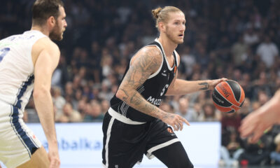 kosarkas Partizana na utakmici Evrolige protiv Efesa u hali Beogradska Arena, Beograd 09.10.2025. godine Foto: Ivica Veselinov / MN PRESS KOSARKA, BASKETBALL, EVROLIGA, EUROLEAGUE, PARTIZAN, EFES