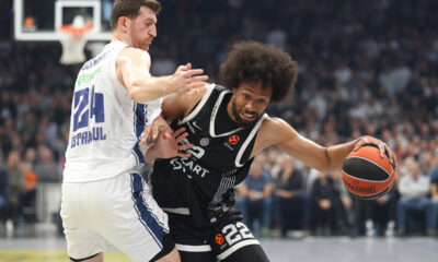 kosarkas Partizana na utakmici Evrolige protiv Efesa u hali Beogradska Arena, Beograd 09.10.2025. godine Foto: Ivica Veselinov / MN PRESS KOSARKA, BASKETBALL, EVROLIGA, EUROLEAGUE, PARTIZAN, EFES