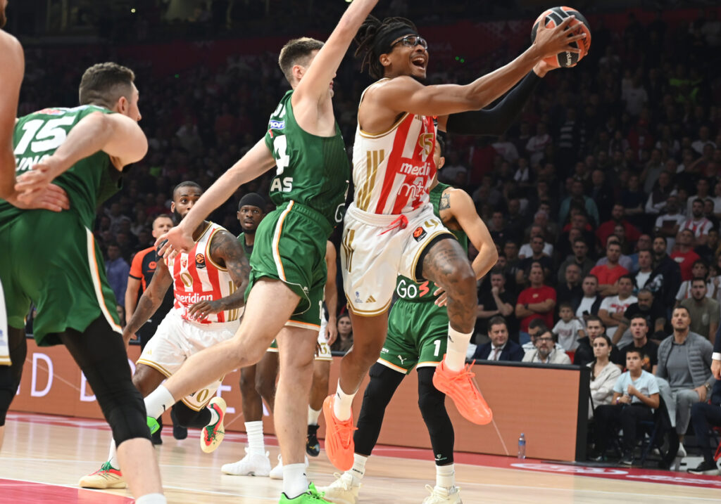 CRVENA ZVEZDA vs ZALGIRIS Beograd, 14.10.2025. foto: Nebojsa Parausic Kosarka, Evroliga, Crvena zvezda, Zalgiris