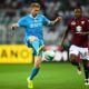 Napoli's Kevin De Bruyne controls the ball during a Serie A soccer match between Torino FC and Napoli, Saturday, Oct. 18, 2025, in Turin, Italy. (Alberto Gandolfoi/LaPresse via AP)