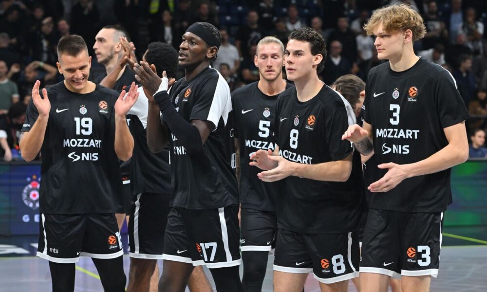 kosarkas Partizana na utakmici Evrolige protiv Pariza u hali Beogradska arena, Beograd 24.10.2025. godine Foto: Marko Metlas Kosarka, Partizan, Evroliga, Pariz