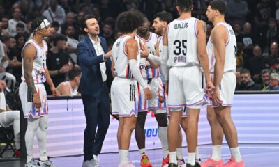 kosarkasi Pariza na utakmici Evrolige protiv Partizana u hali Beogradska arena, Beograd 24.10.2025. godine Foto: Marko Metlas Kosarka, Partizan, Evroliga, Pariz