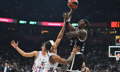 kosarkas Partizana na utakmici Evrolige protiv Pariza u hali Beogradska arena, Beograd 24.10.2025. godine Foto: Marko Metlas Kosarka, Partizan, Evroliga, Pariz